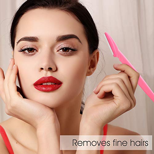 FEPITO 20-Pack Eyebrow Razor and Face Hair Trimmer with Stainless Steel Blades