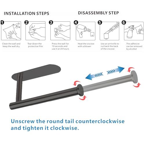Adjustable Stainless Steel Toilet Paper Holder - Wall Mounted