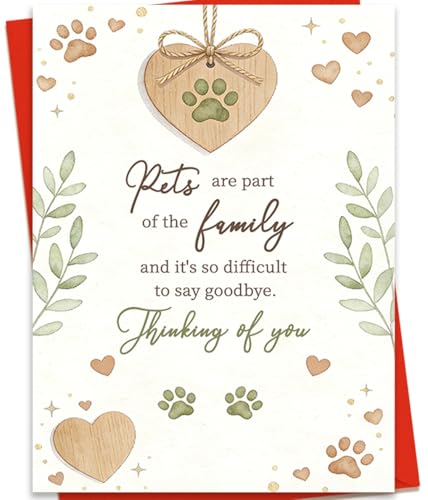 Pet Sympathy Card for Loss of Dog or Cat - Haskerty BK-051