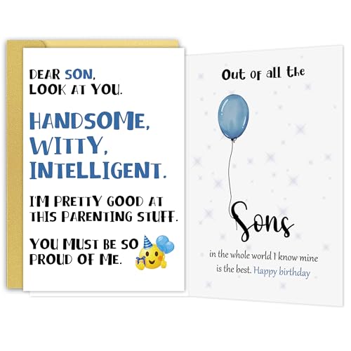 Funny Birthday Card for Son | Humorous Card for Adult Son