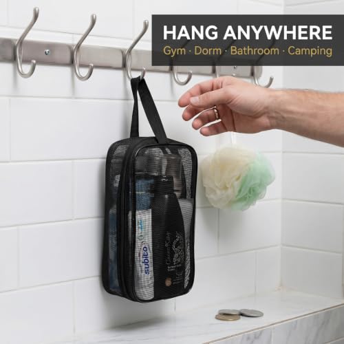 Mesh Shower Caddy Bag - Portable and Quick-Dry for Gym & Dorm