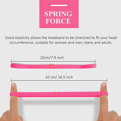 Sumind 4-Piece Non-Slip Elastic Sports Headbands for Men and Women