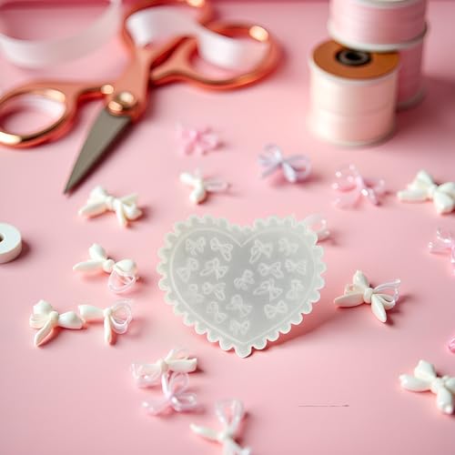 Transparent 3D Bow Silicone Nail Molds for DIY Nail Art Charms