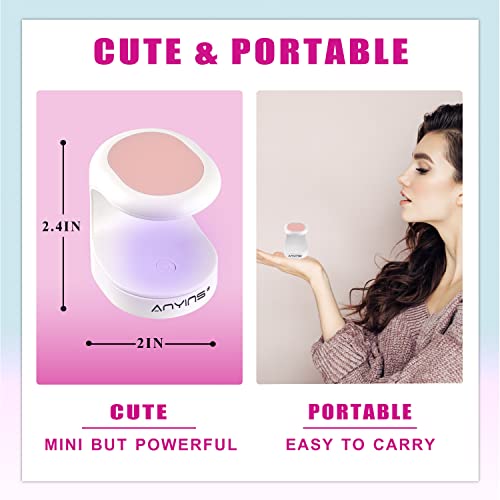 ANYINS 16W Portable Mini UV LED Nail Lamp for Gel Polish & Quick Repairs