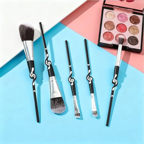 Mprocen 5-Piece Cartoon Makeup Brush Set with Storage Bag