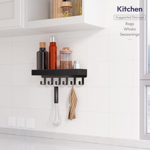 SWTYMIKI Wooden Key Holder Wall Mount with Mail Organizer & Hooks
