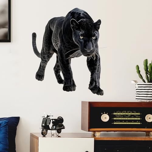 Panther Wall Decal Wildlife Animal Wall Sticker for Kids & Home Decor