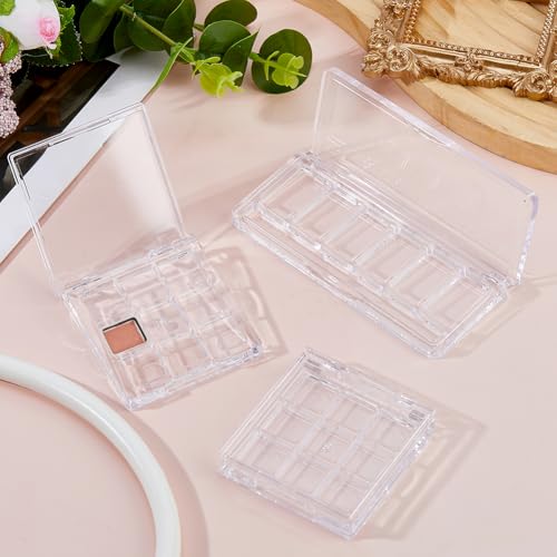 4-Piece Refillable Makeup Palette Cases for Travel - Clear
