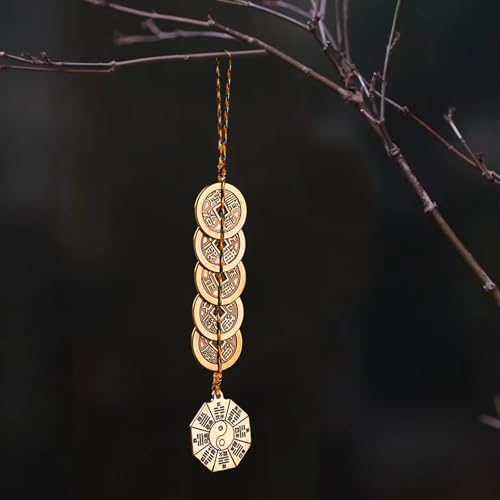 Five Emperor Coins Feng Shui Pendant for Home & Car