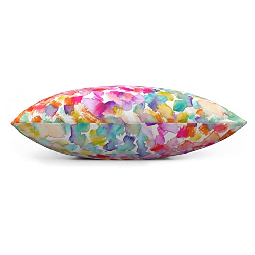 VARUN Colorful Painting Throw Pillow Cover 18x18 - Multicolor Design