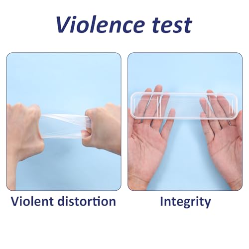 3PCS Portable Flatware Box Plastic, Simple Travel Tableware Storage Case, Reusable Utensil Container for Lunch Box for Cutlery Kit Pink, Blue,Transparent