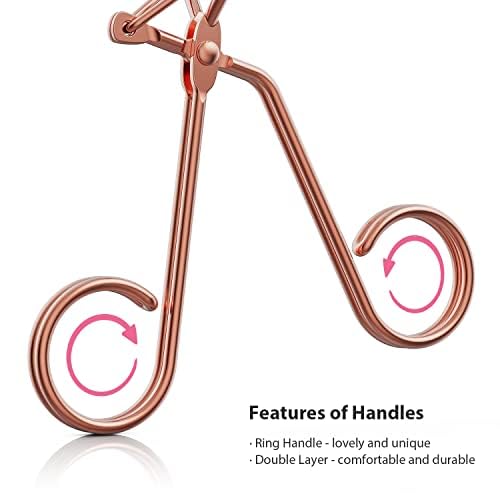 Kaasage Professional Golden Eyelash Curler with Refill Pads & Tweezers