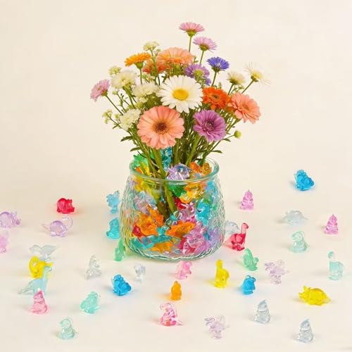 200 Pack Mini Dinosaur Figures - Multi-Colored Resin Toys for Kids