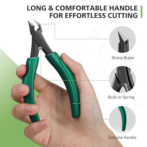 BALUCA Straight Edge Toenail Clippers for Thick and Ingrown Nails