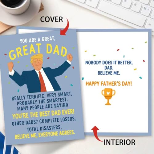 FANCYLUCKY Father's Day Card - Happy Card543 for Dad from Kids