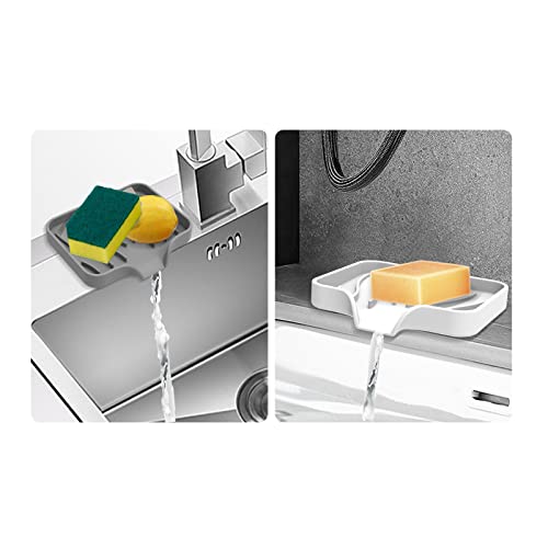 HANCELANT Silicone Soap Holder - Self-Draining Shower Soap Dish, 3 Pack