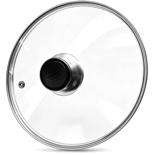 8 Inch Tempered Glass Lid for Frying Pan with Stainless Steel Rim