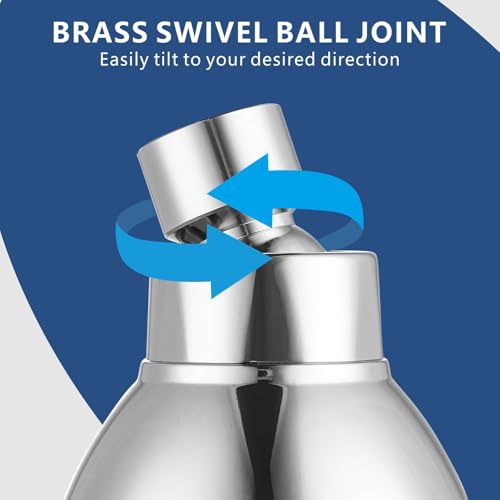 High Pressure Rain Shower Head with Anti-Clog Silicone Jets