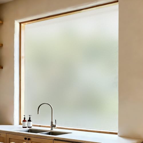 VELIMAX Frosted Window Privacy Film - Static Cling, 17.7 x 78.7 Inches