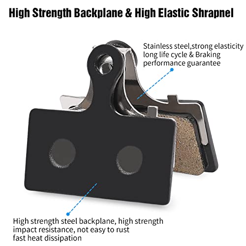 4 Pairs Bicycle Disc Brake Pads Compatible for Shimano Brake Pads SLX Deore XT M615 M675 M666 M785 M985 M987 M988 M6000 M7000 M8000 M8020 M9000 M9020 MTB Bike Brake Pads(with 3 Installation Tools)