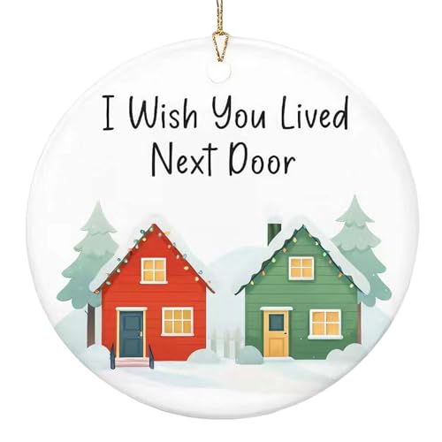 Ceramic Christmas Ornaments for Best Friends with Gift Box
