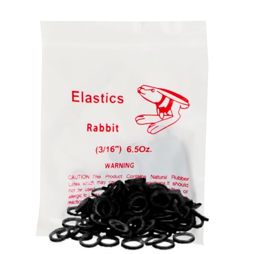 LA MIERE Black Orthodontic Elastics Non-Latex Dental Rubber Bands Heavy 6.5 Oz 3/16 Inch 100 Pack