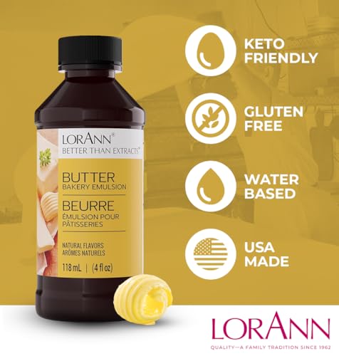 LorAnn Oils Butter Emulsion - Gluten-Free Baking Flavoring, 4 Oz