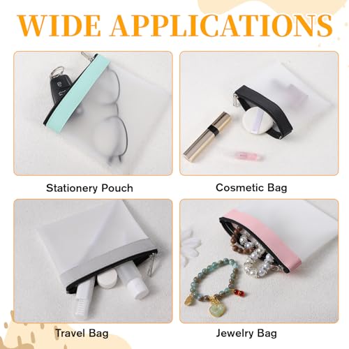 LXUEJIE 4Pcs Mini Clear Makeup Bag Small Waterproof Zipper Pouch Set