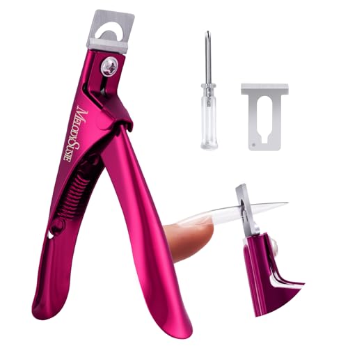 MelodySusie Adjustable Stainless Steel Acrylic Nail Clipper with Replacement Blade