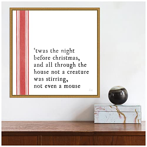 Christmas Wall Art Canvas 16x16 Framed Holiday Decor Modern Gallery