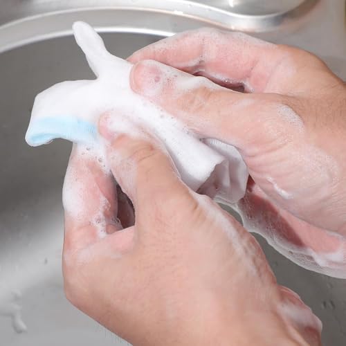 20-Pack Exfoliating Soap Saver Pouch Mesh Drawstring Bags for Bath