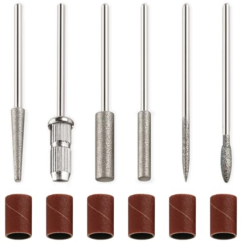 Nail Drill Bit and Sanding Band Set - 3/32" Stainless Steel Manicure Kit