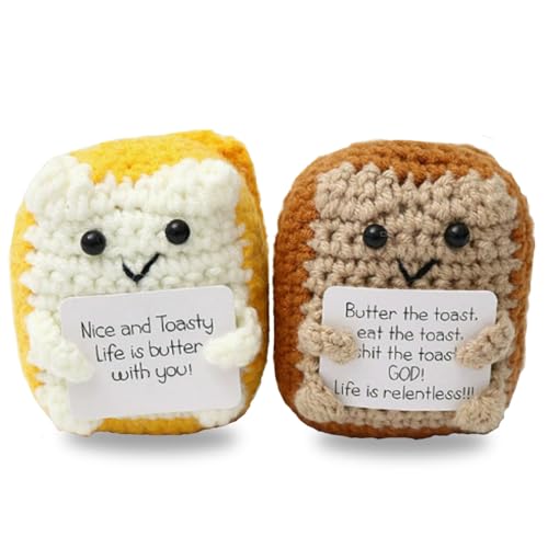 Handmade Crochet Butter Bread Gift - Emotional Support Toast