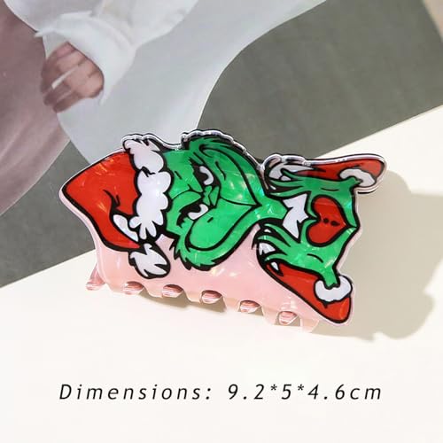 Christmas Hair Clips Cute Cartoon Design Winter Hair Pin 2Pcs