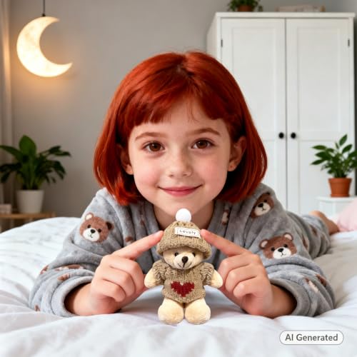 Mini Handcrafted Worry Bear Gift Set with Inspirational Card
