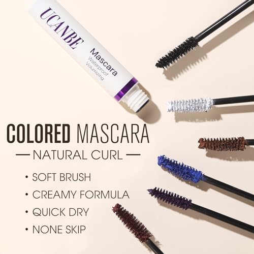 UCANBE Blue Mascara and Liquid Eyeliner Set Waterproof Eye Makeup Duo