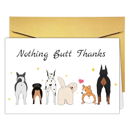 Funny Dog Butts Thank You Card for Veterinarians & Groomers