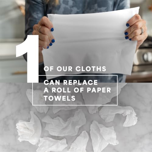Microfiber Cleaning Cloths 30 Pack - Reusable White Kitchen & Household Rags