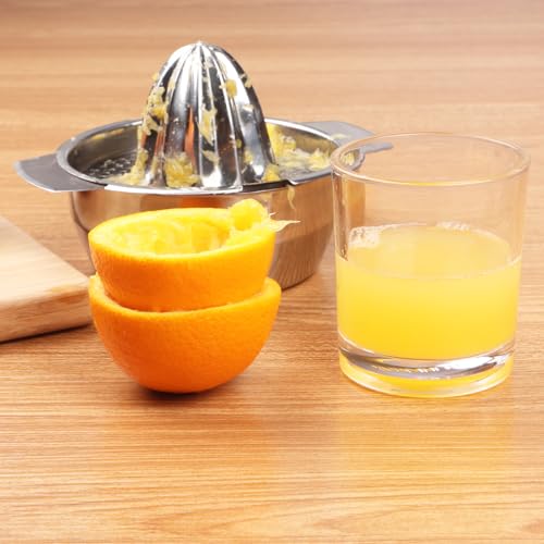 Stainless Steel Manual Citrus Juicer - Portable Lemon & Lime Hand Squeezer