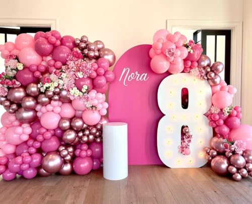 Pink Balloon Arch Kit - 152Pcs for Birthday, Baby Shower & Weddings