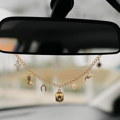 Cute Western Car Rear View Mirror Charm for Cowgirls