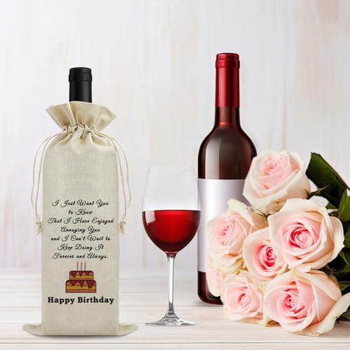 Sfodiary Wine Gift Bag for Couples - Anniversary & Engagement Gift