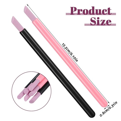 Exircy 10Pcs Pumice Stone Cuticle Pusher Pen, Ergonomic Nail Care Tool