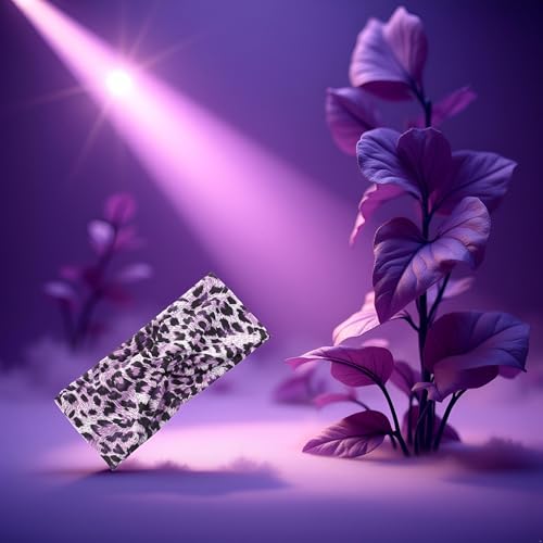 Purple Leopard Print Cross Elastic Headband for Gym and Fashion
