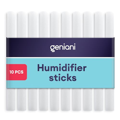 GENIANI Cotton Filter Replacement Sticks for Humidifiers - 10 PCS