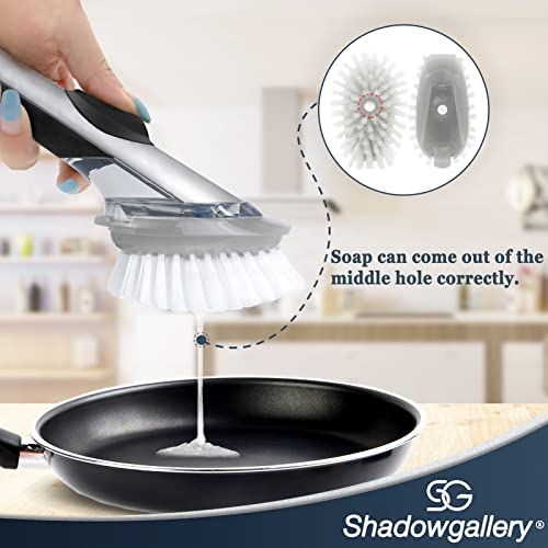 4 Pack OXO Dish Brush Replacement Heads for Soap Dispenser
