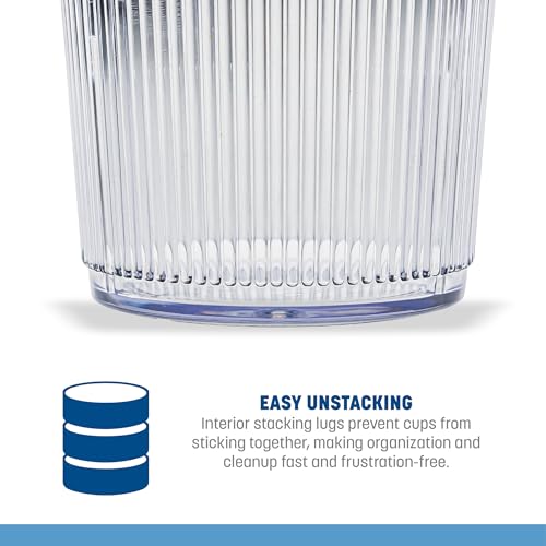Carlisle Crystalon Stackable Tumbler - 9.6 oz Clear Plastic