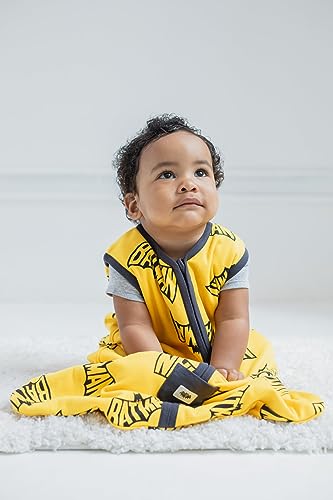 DC Comics Batman Baby Zip-Up Sleep Sacks - 2 Pack, Black/Yellow, X-Small