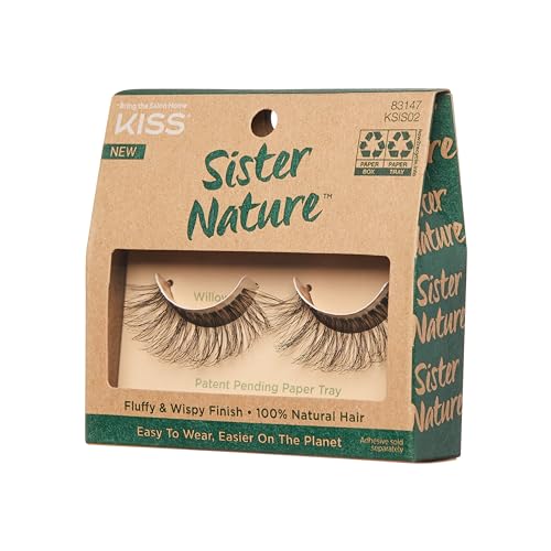 KISS Sister Nature False Eyelashes - Willow 14mm Reusable Wispy Lashes