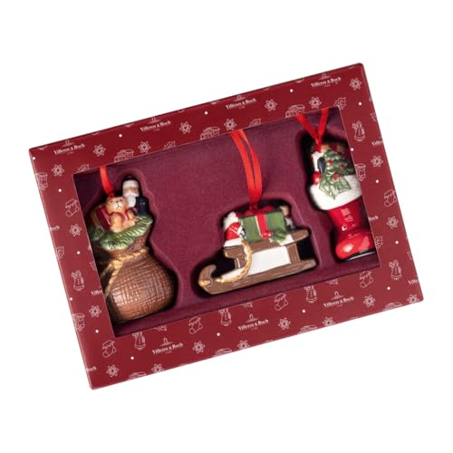 Nostalgic Christmas Ornaments Set - Presents, Boots, Sleigh & Sack - Multicoloured